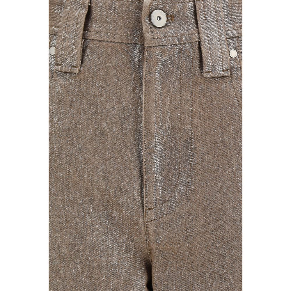 Brunello Cucinelli Beige Cotton Jeans Women's Denim