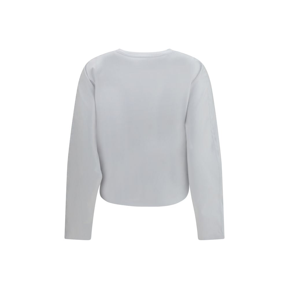 Ganni White Cotton Pattern Women's Shirt