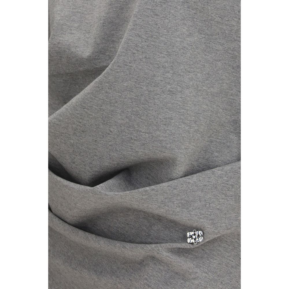 Ganni Gray Cotton Pattern Women's Shirt
