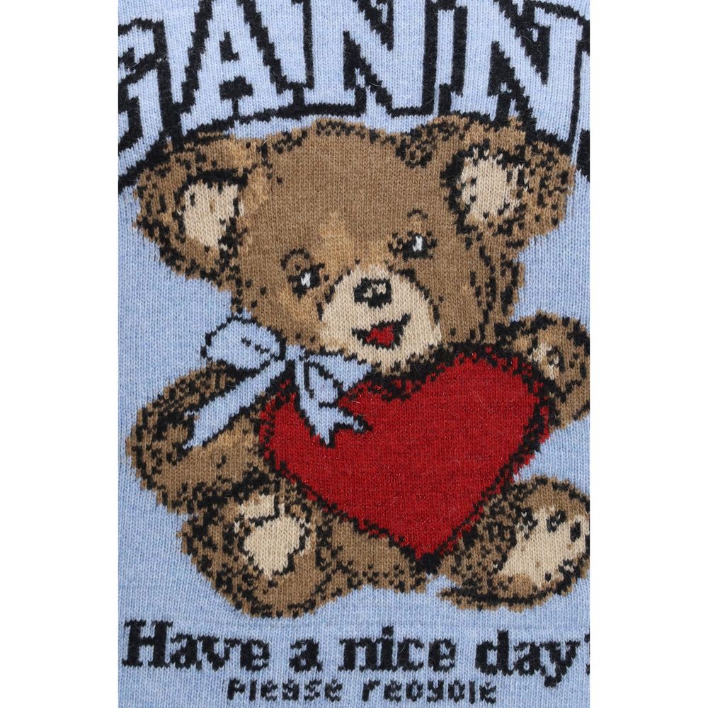 Ganni Blue Wool Oves Aries Women's Sweatshirt