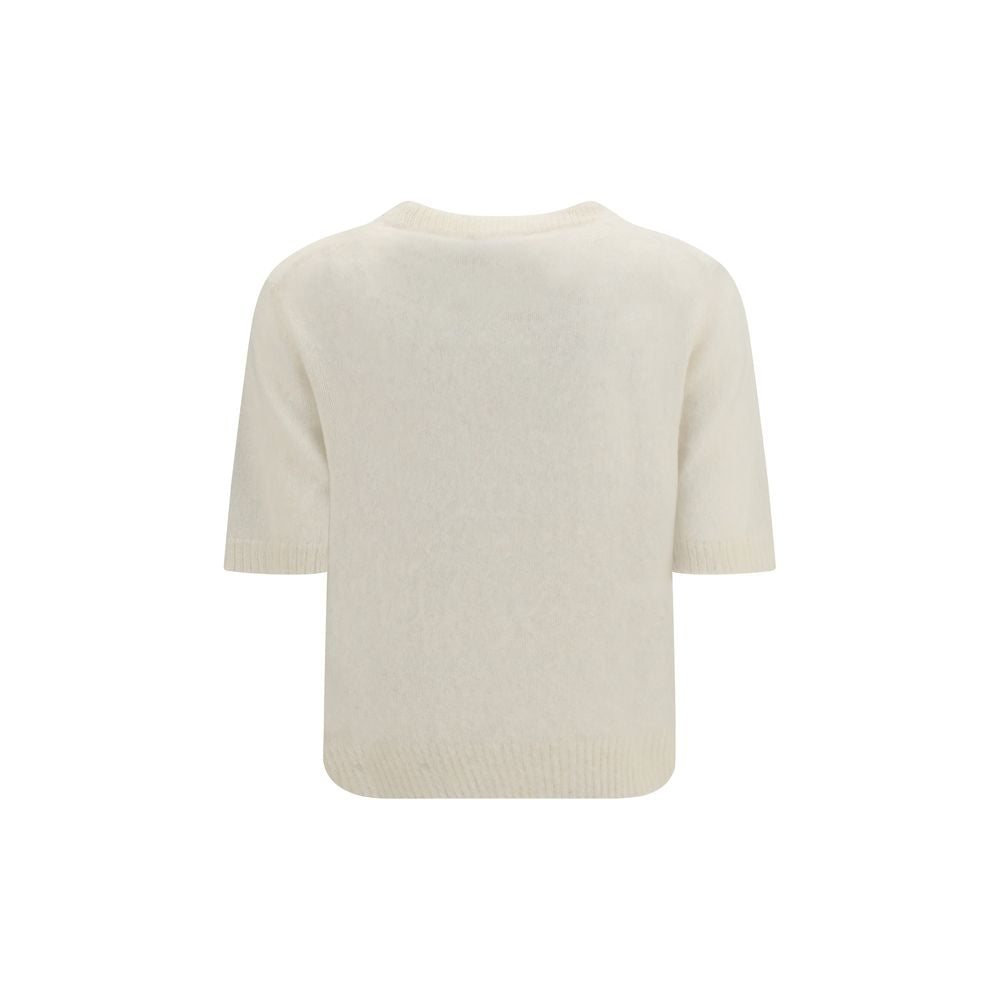 Ganni Beige Alpaca Vicugna Pacos Women's T-Shirt