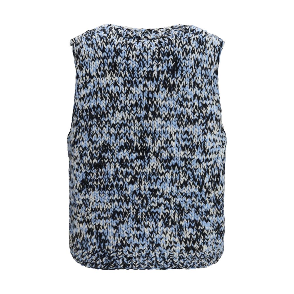 Ganni Multicolor Wool Oves Aries Sleeveles Women's Sweater
