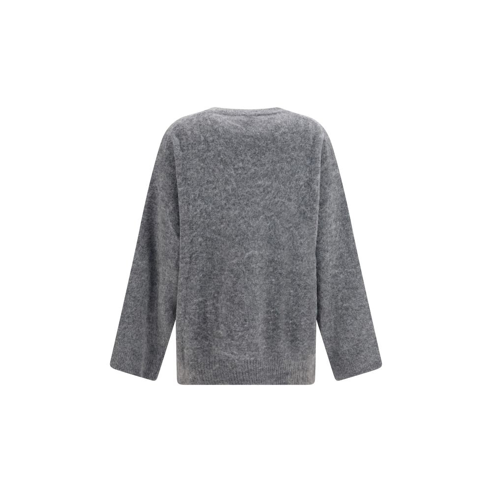 Ganni Gray Alpaca Vicugna Pacos Women's Sweatshirt