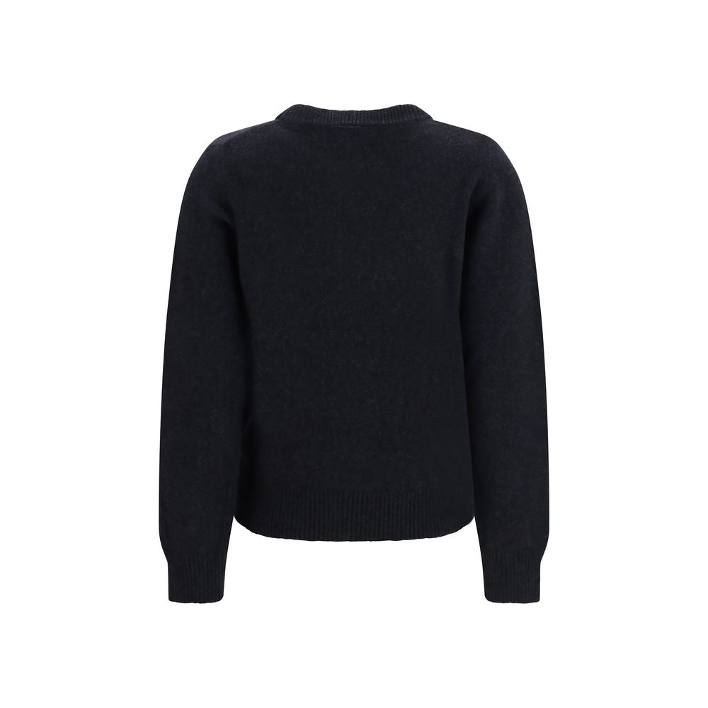 Ganni Black Recycled Wool Women's Sweatshirt