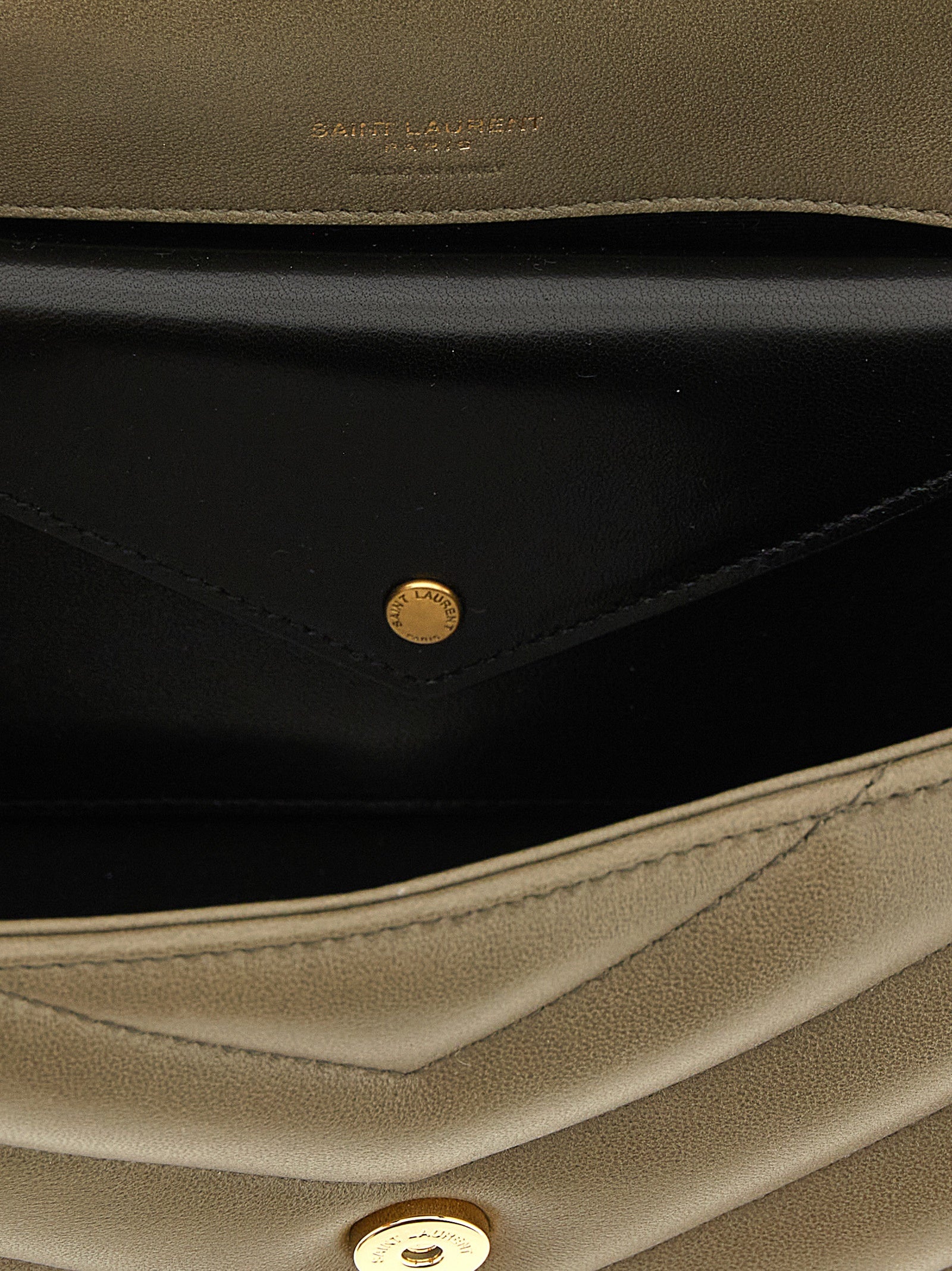 Saint Laurent Bicolor Lamb Leather Shoulder Women's Bag