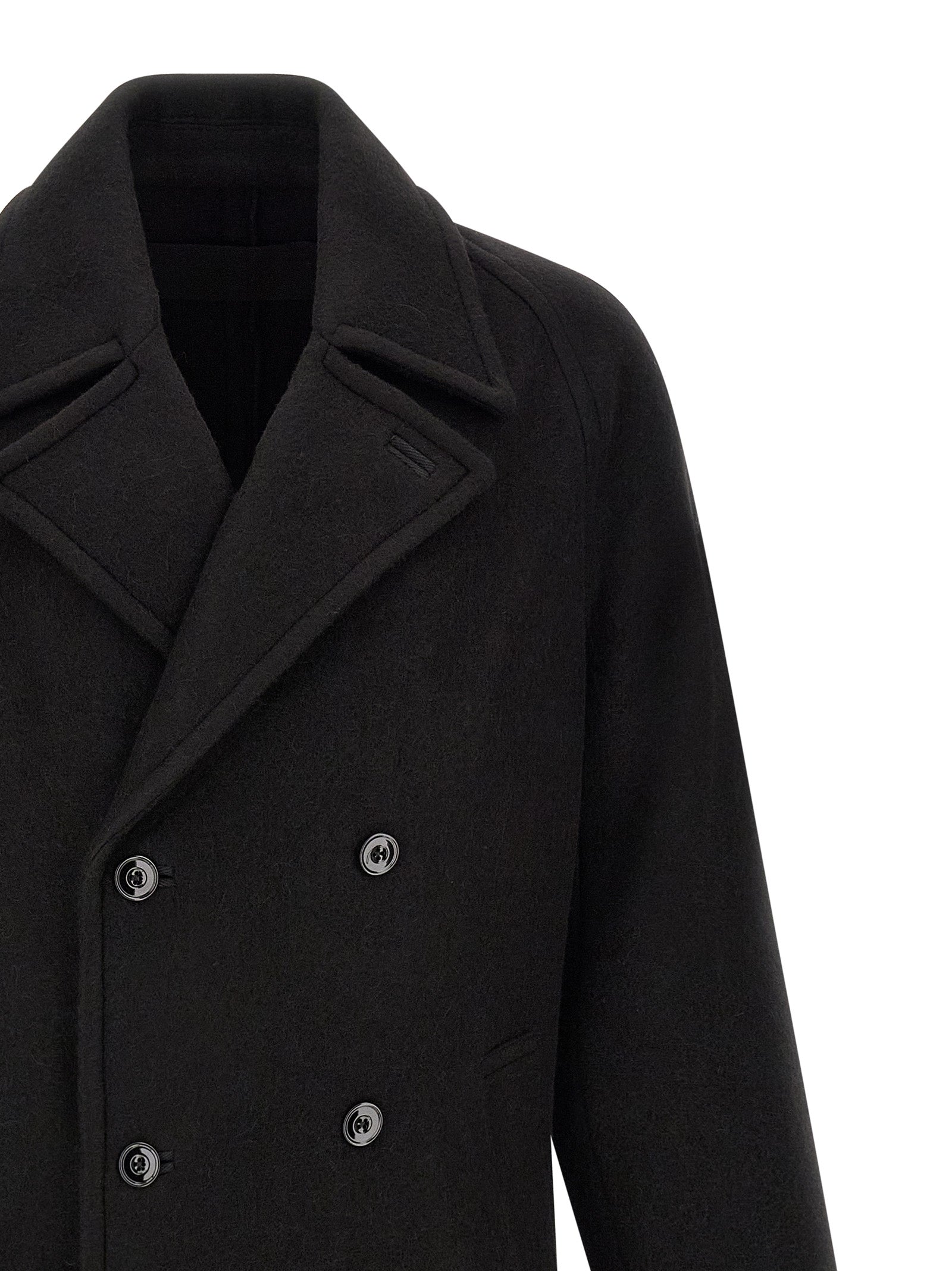 Lemaire Black Wool Men's Coat
