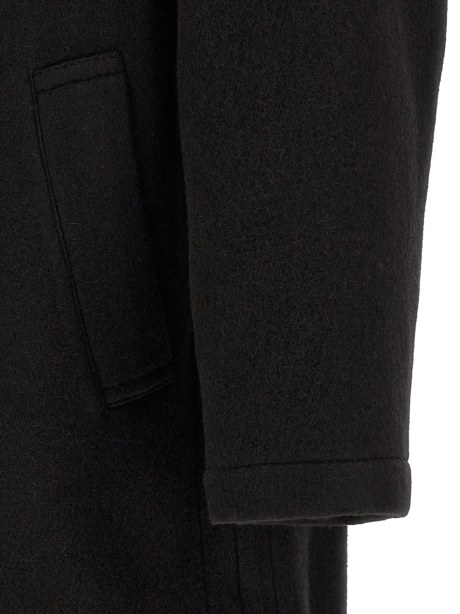 Lemaire Black Wool Men's Coat