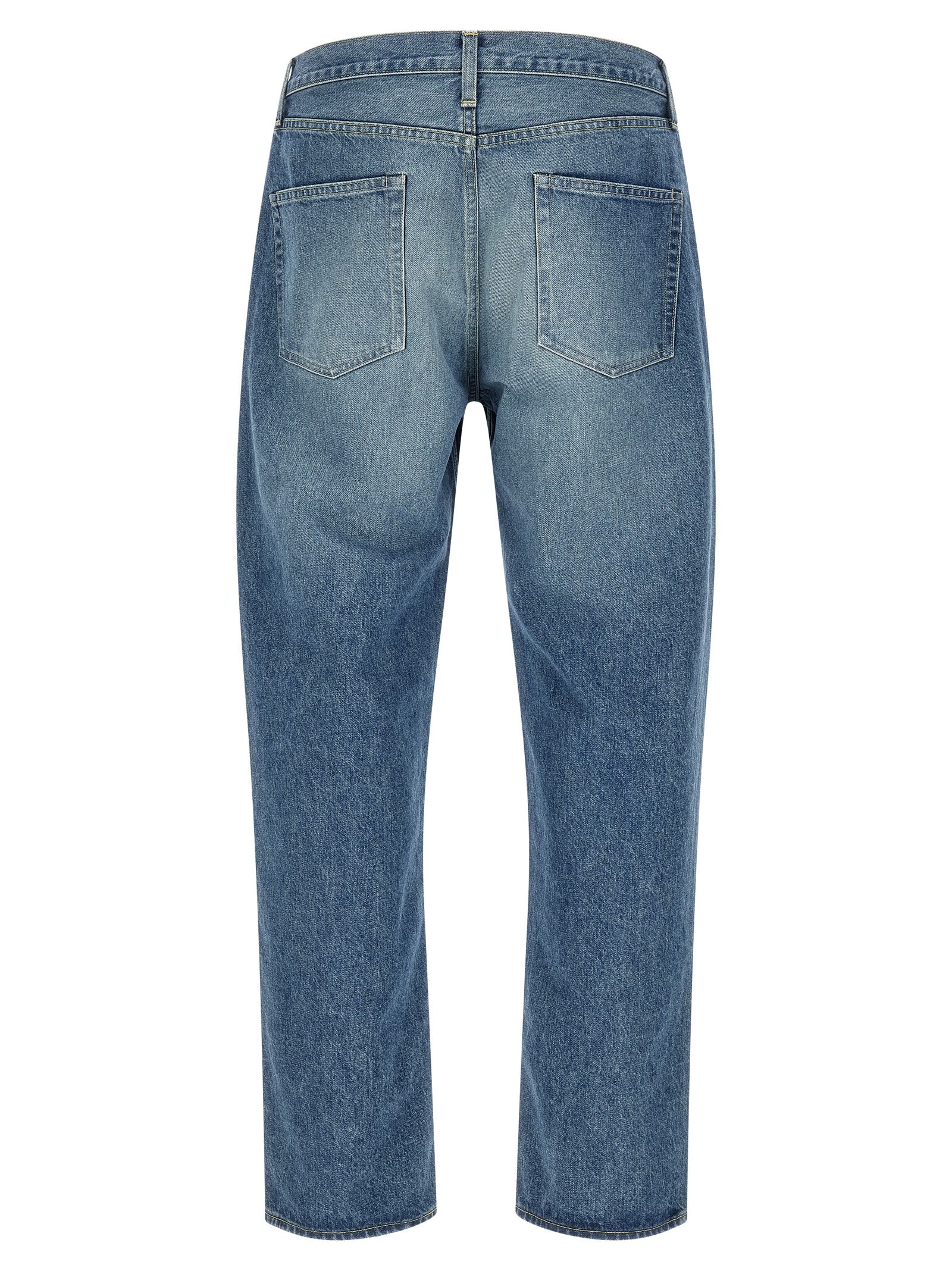 SSSTEIN Blue Cotton Tapered Men's Jeans
