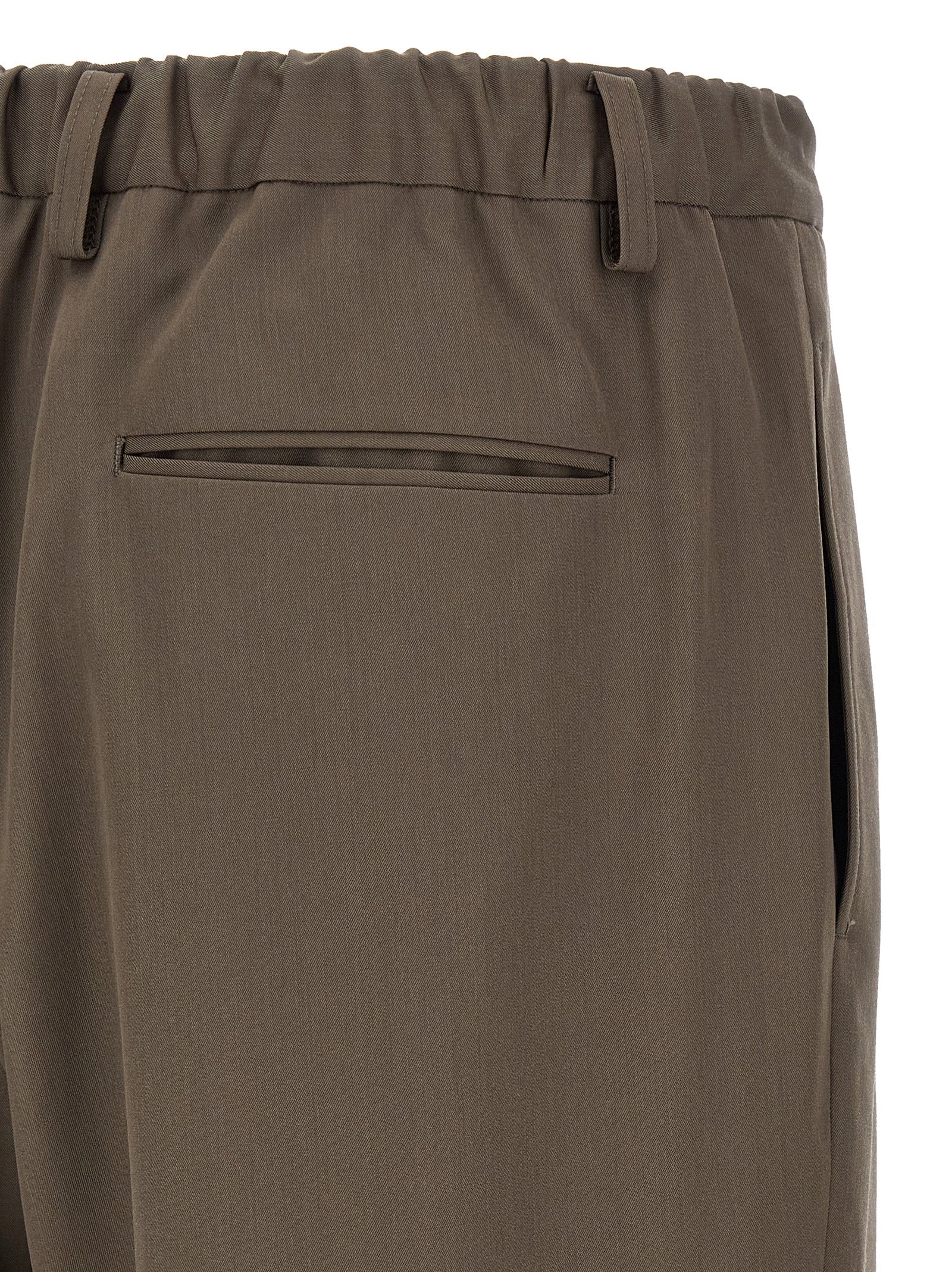 SSSTEIN Brown Wool Casual Men's Pants