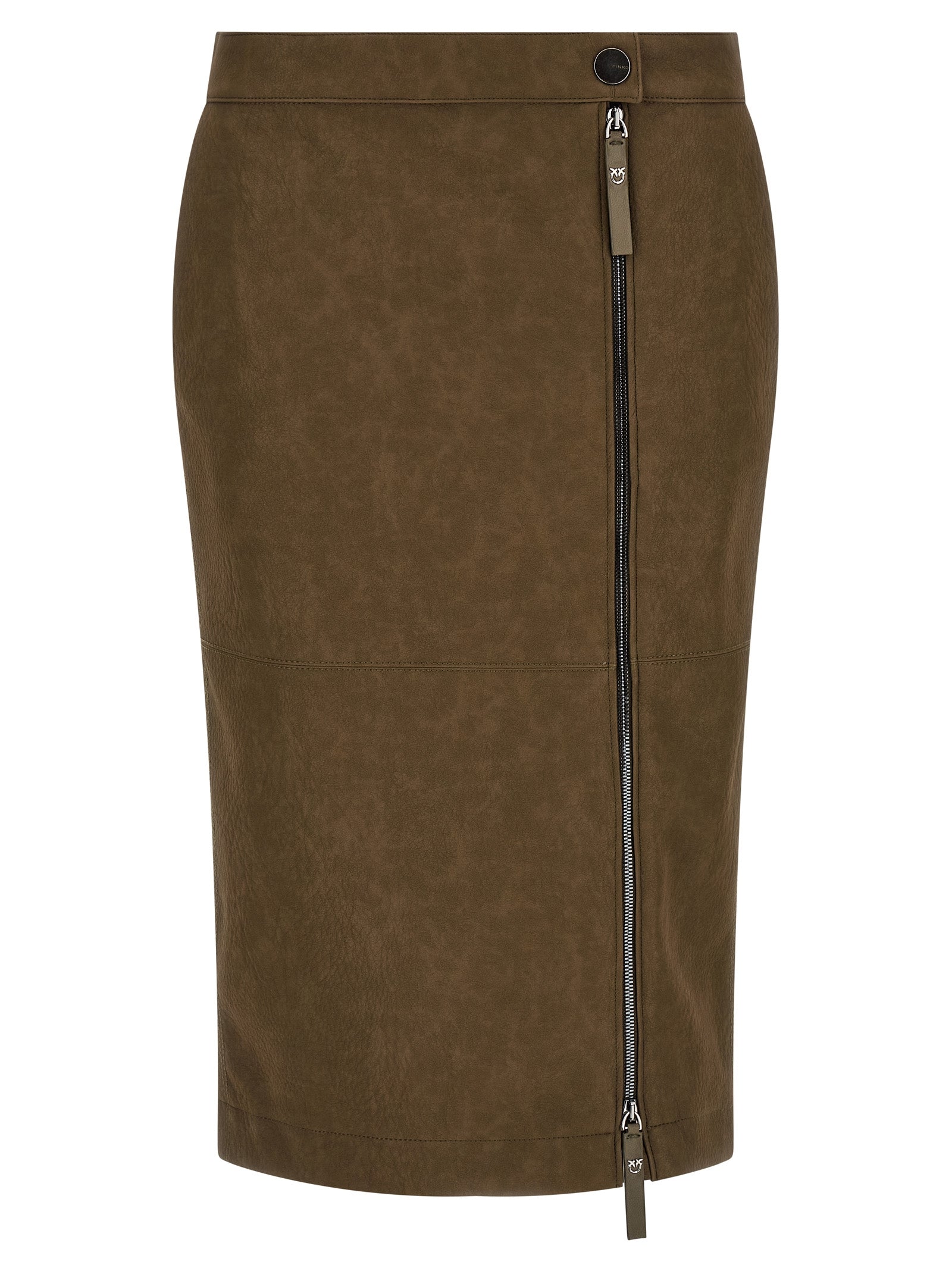PINKO Brown Viscose Midi Women's Skirt
