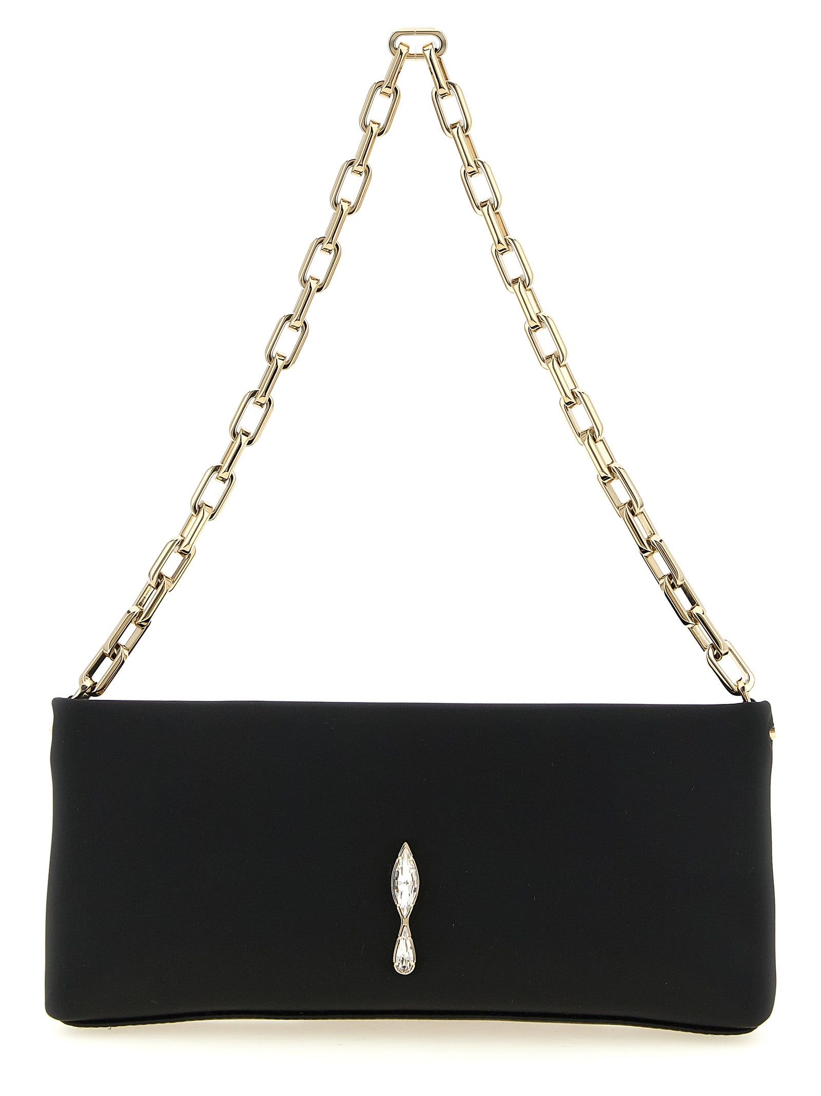 Christian Louboutin Black Elastane Clutch Women's Bag