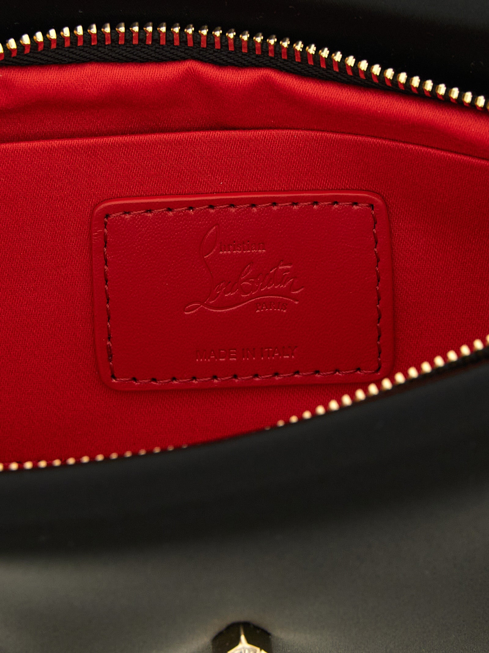 Christian Louboutin Black Elastane Clutch Women's Bag