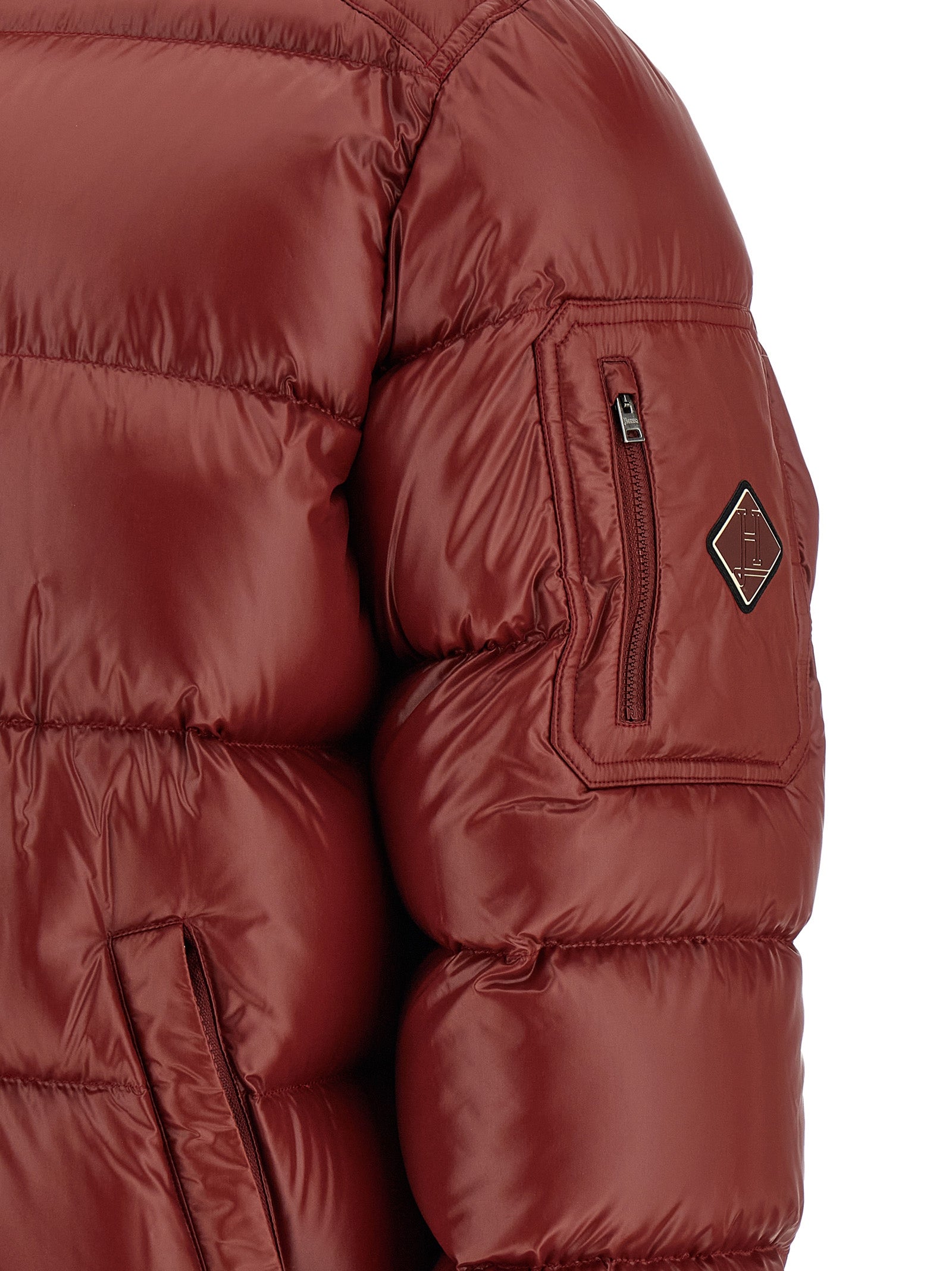 Herno Bordeaux Polyamide Full-Length Men's Jacket
