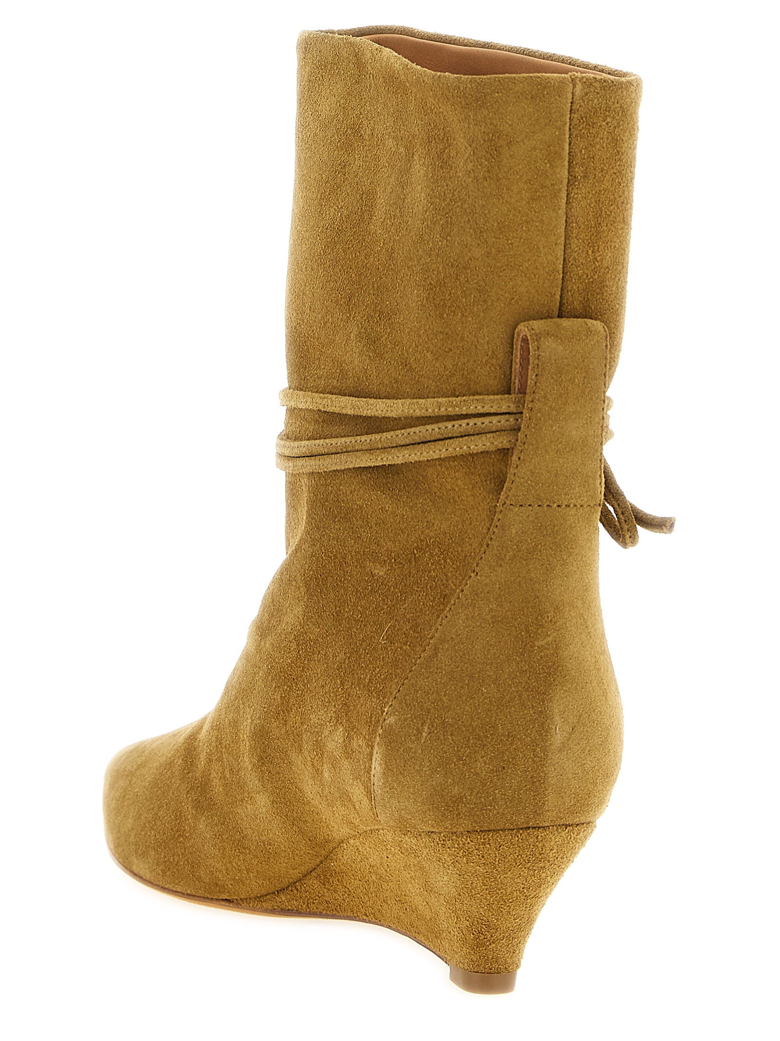 ODISSI Beige Calfskin Ankle Women's Boots