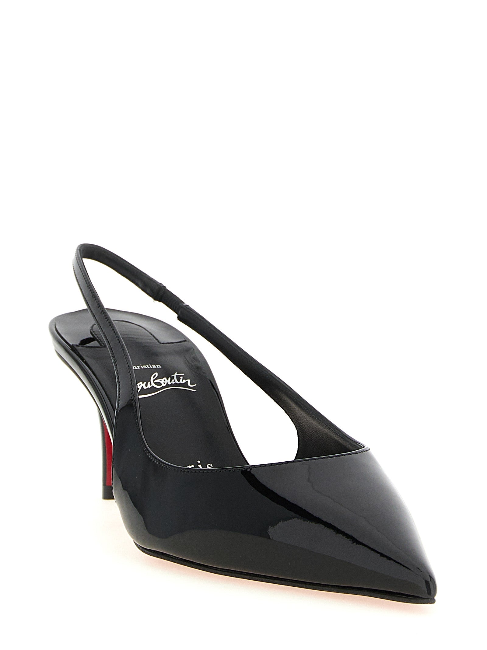 Christian Louboutin Black Calfskin Mid Heel Women's Pumps