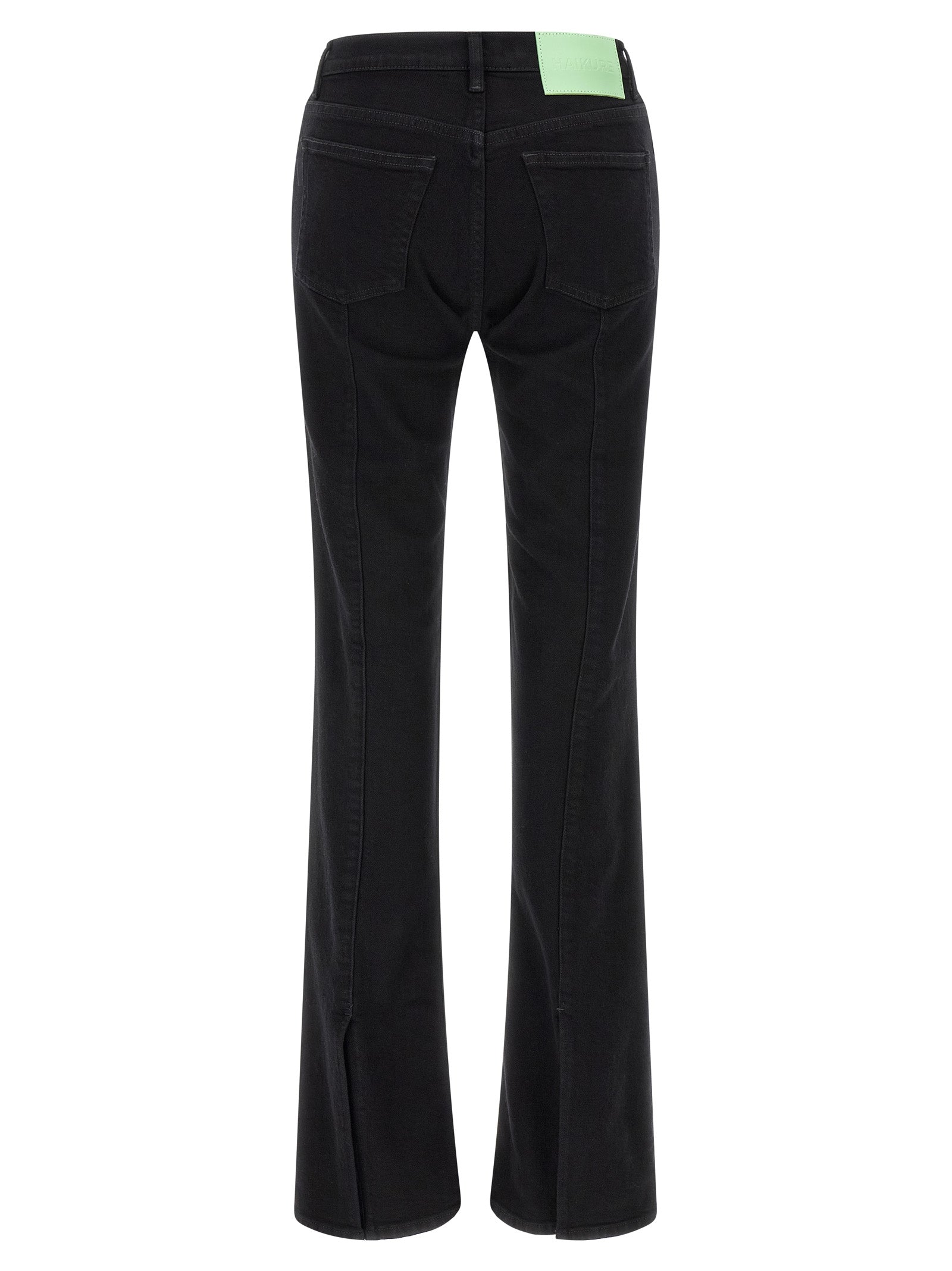 Haikure Black Cotton Flared Women's Jeans