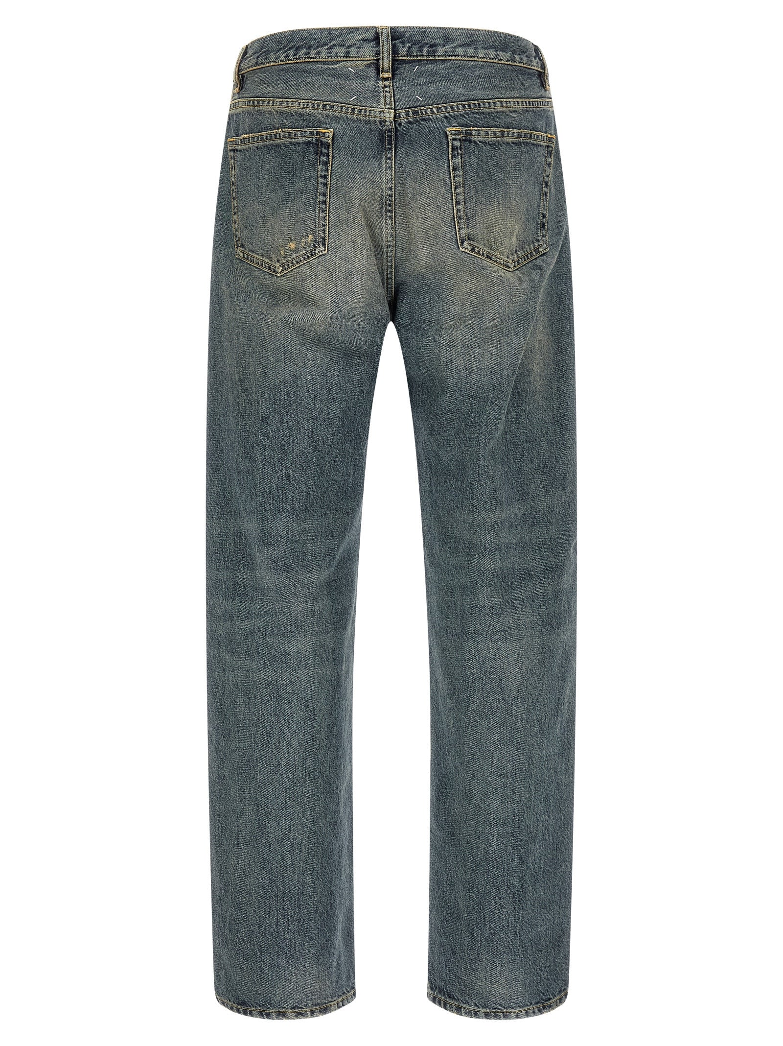 Maison Margiela Blue Cotton Straight-Leg Men's Jeans