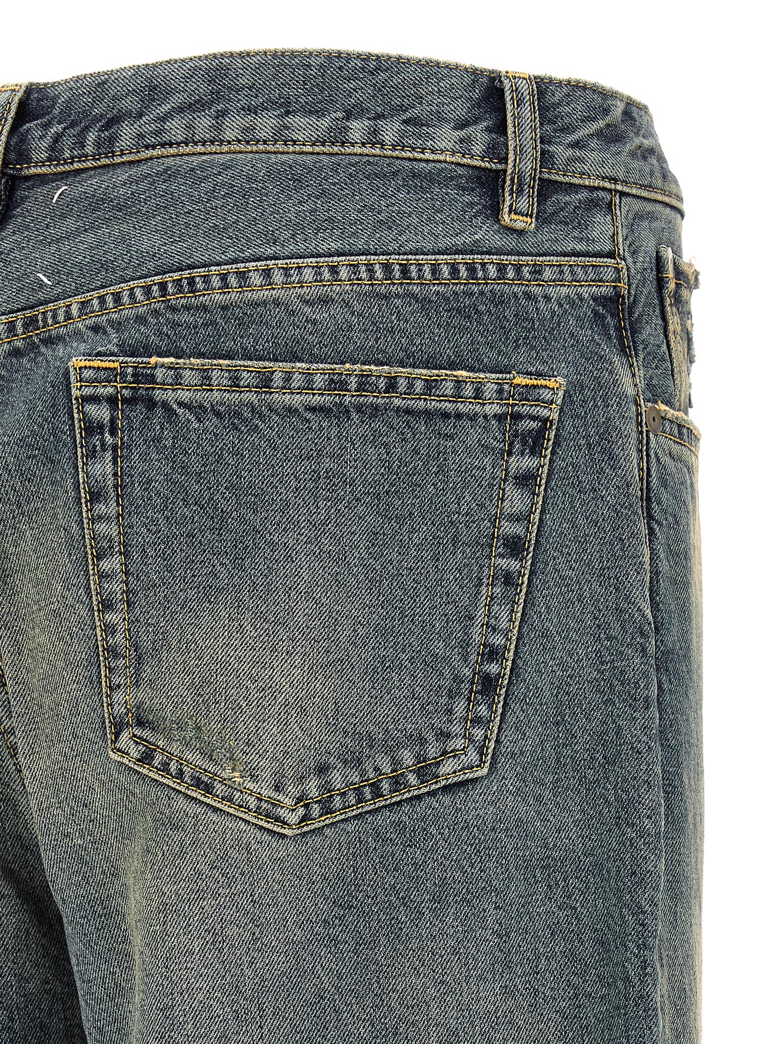 Maison Margiela Blue Cotton Straight-Leg Men's Jeans