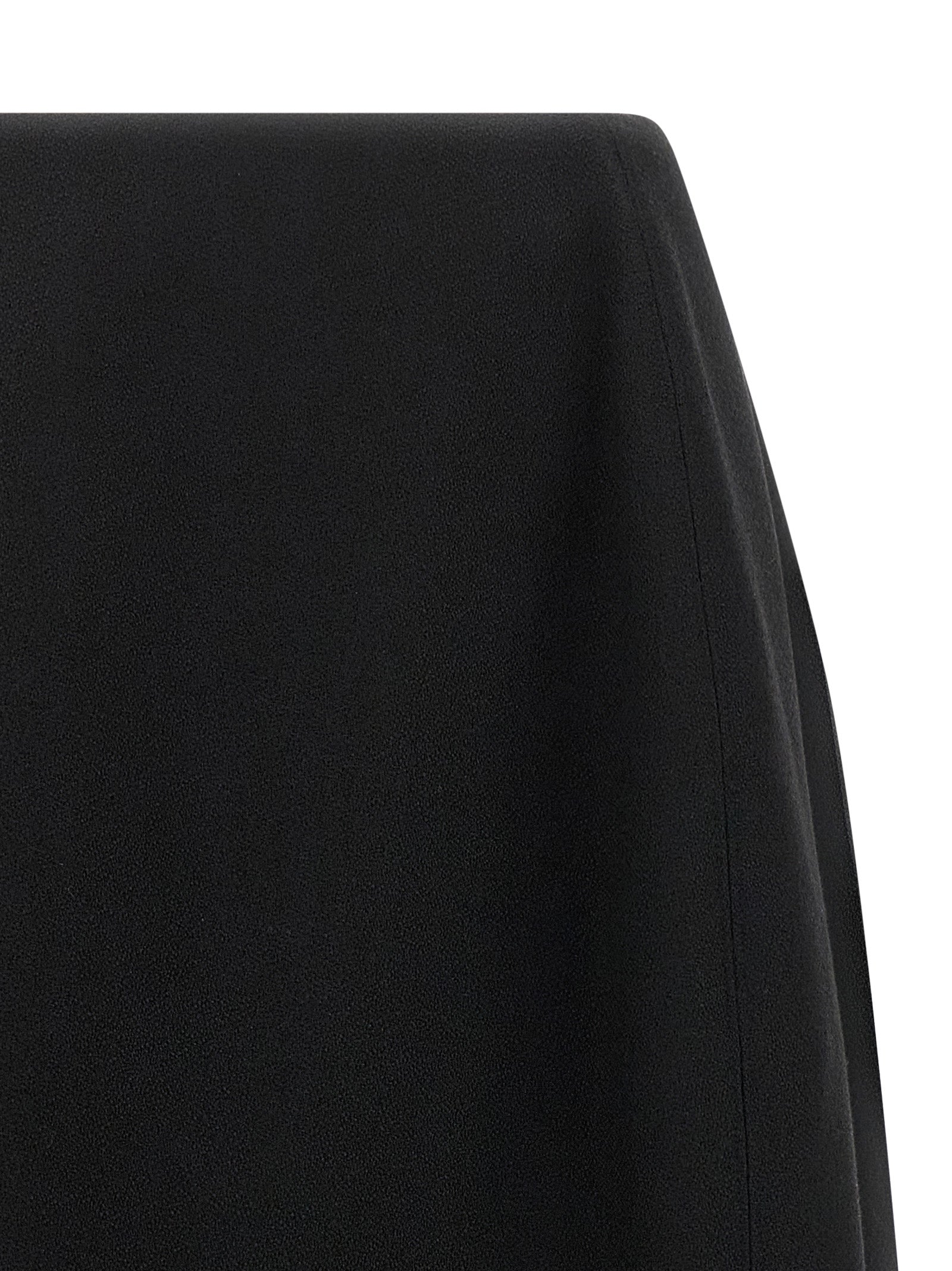 Jil Sander Black Virgin Wool Midi Women's Skirt