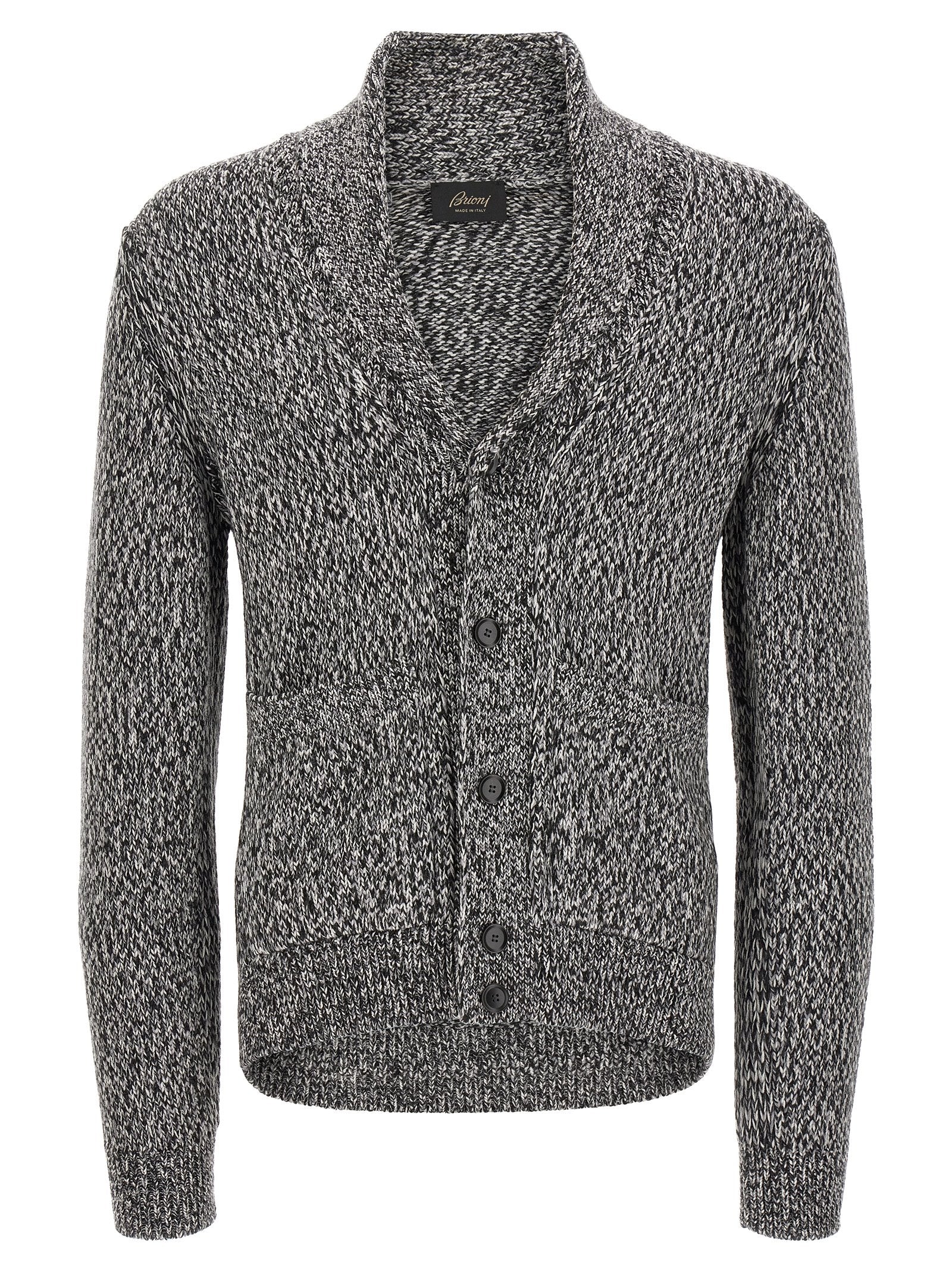 Brioni Bicolor Wool Men's Cardigan