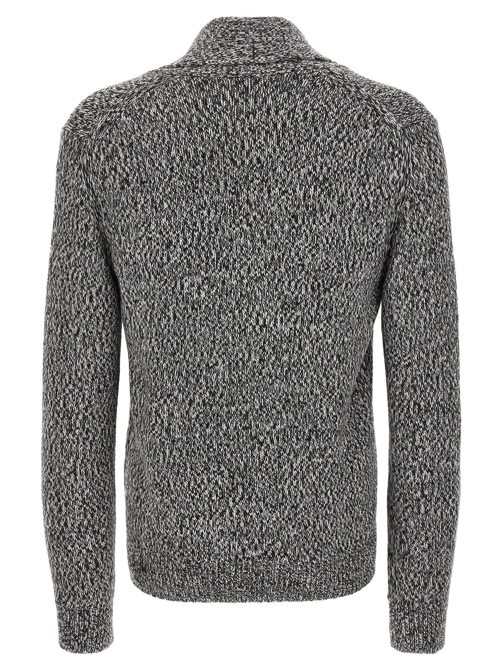 Brioni Bicolor Wool Men's Cardigan