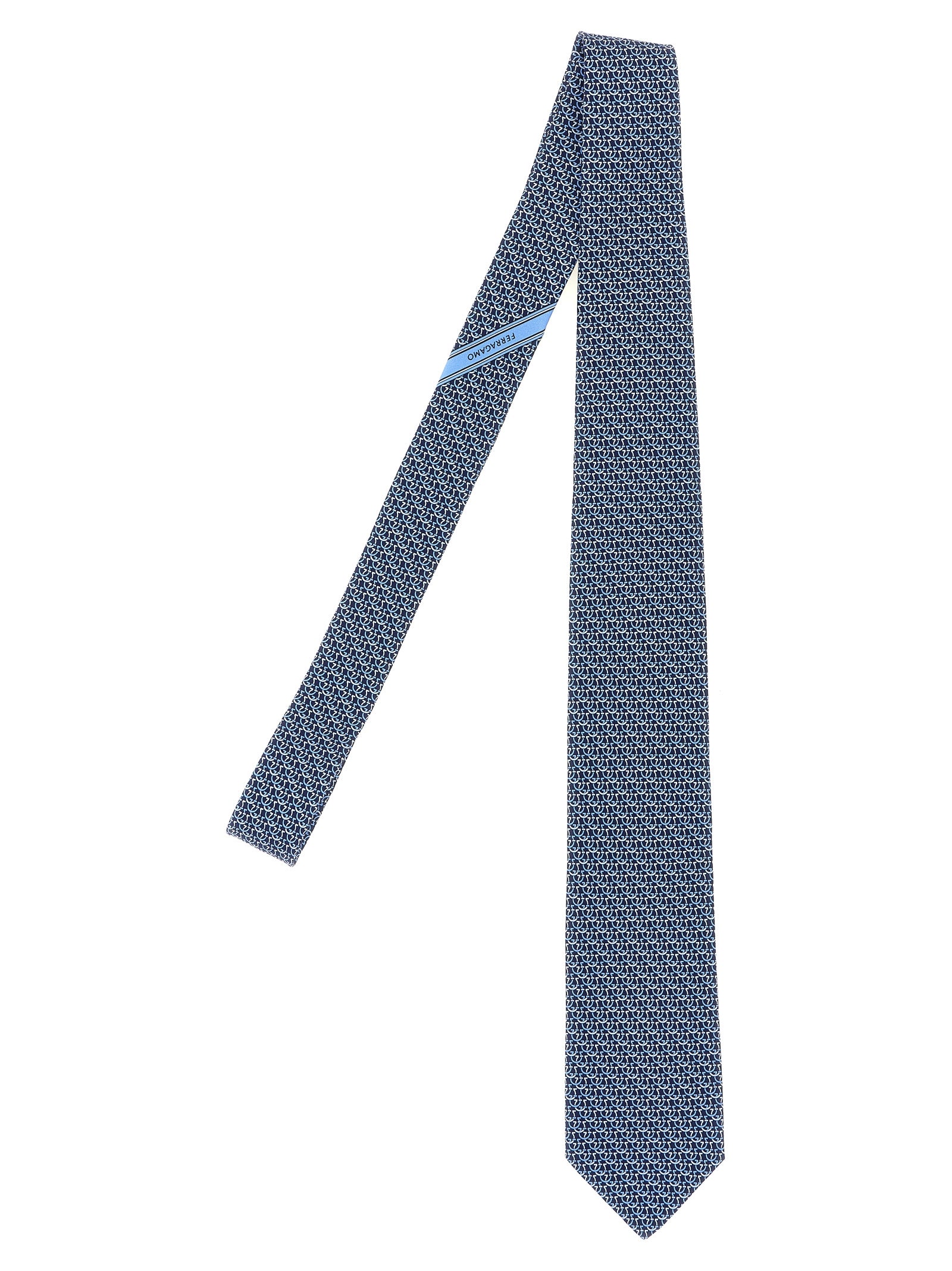 Ferragamo Blue Silk Men's Scarf