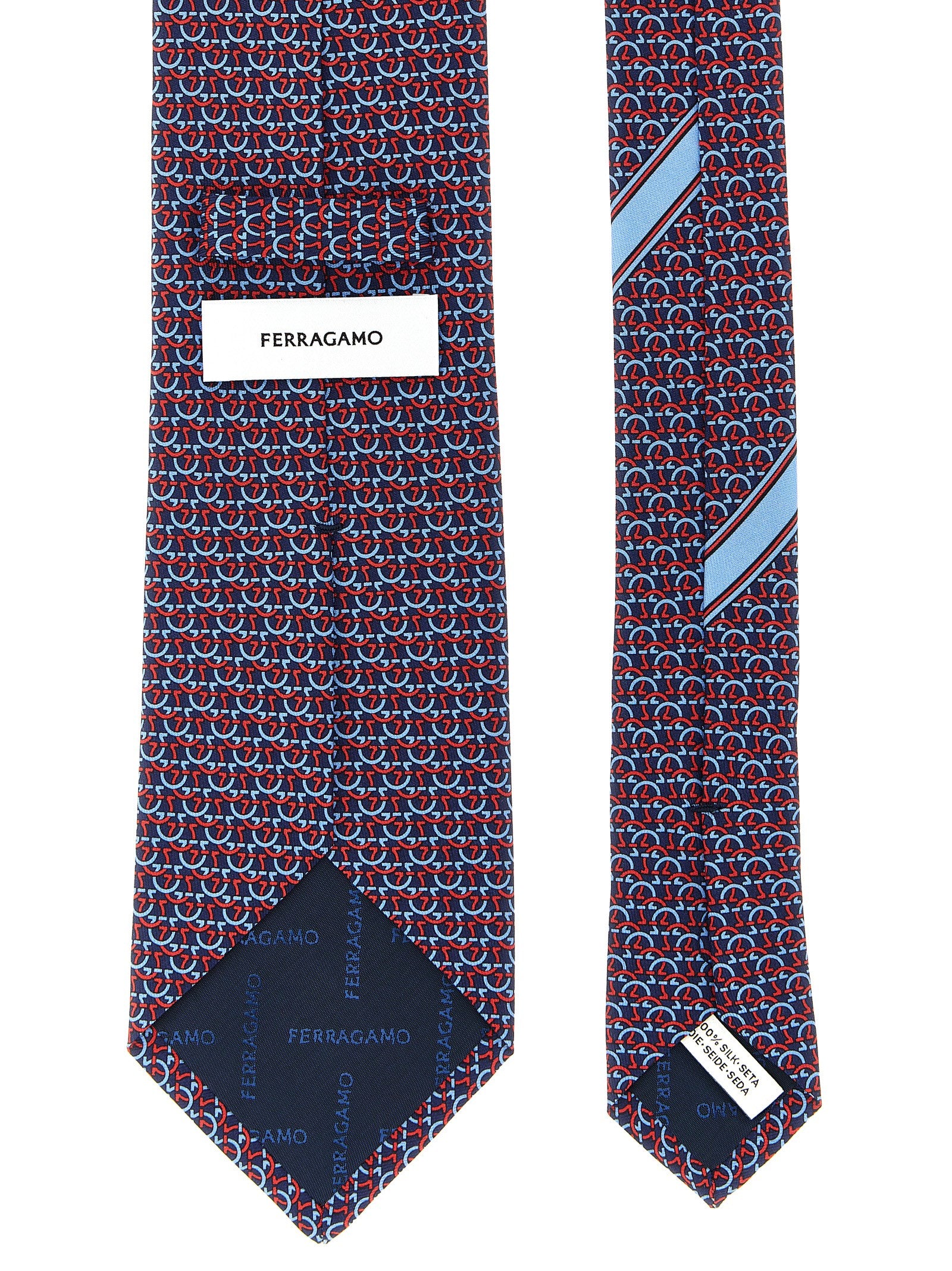 Ferragamo Multicolor Silk Men's Scarf