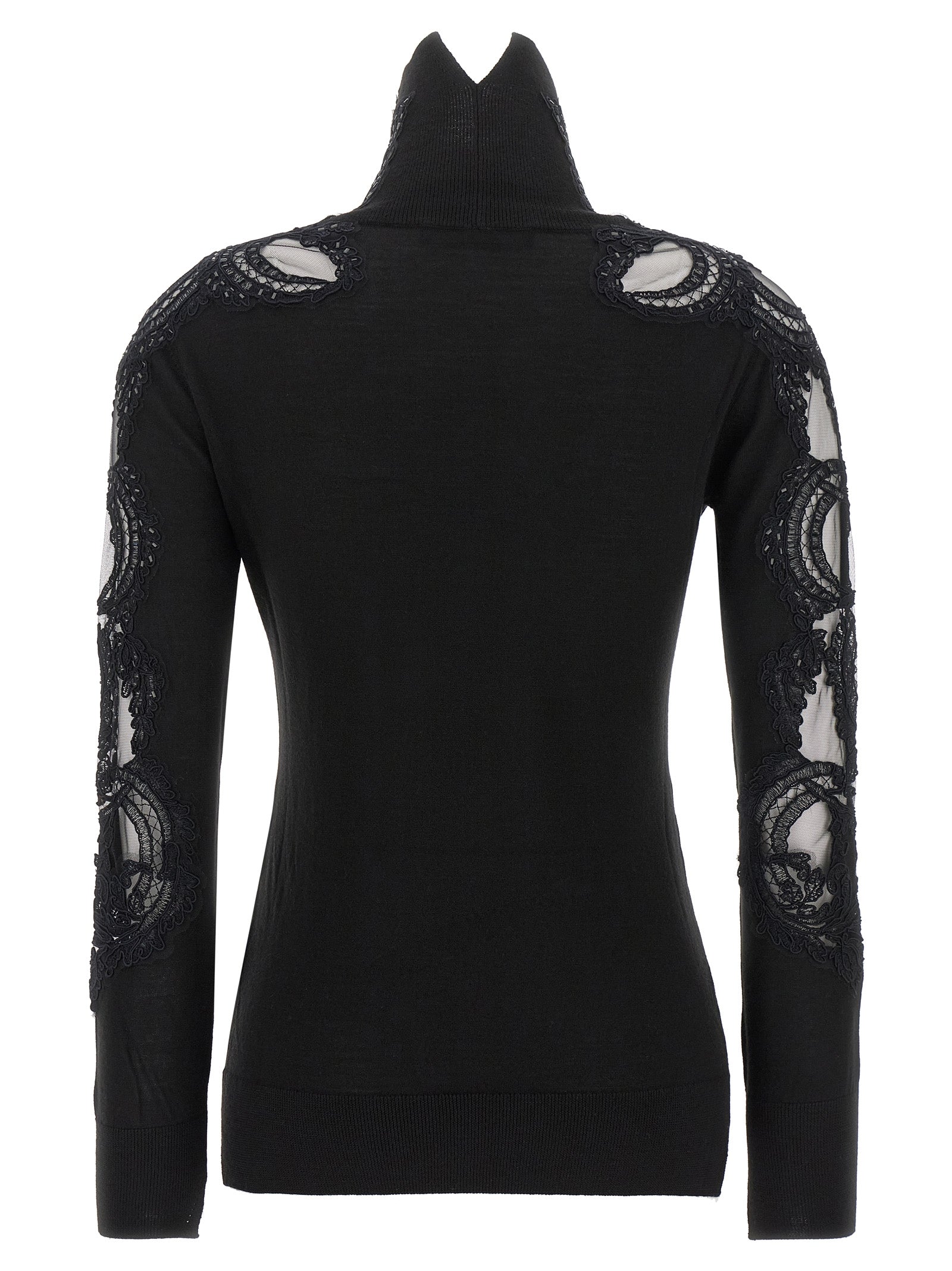 Ermanno Scervino Black Virgin Wool Women's Cardigan