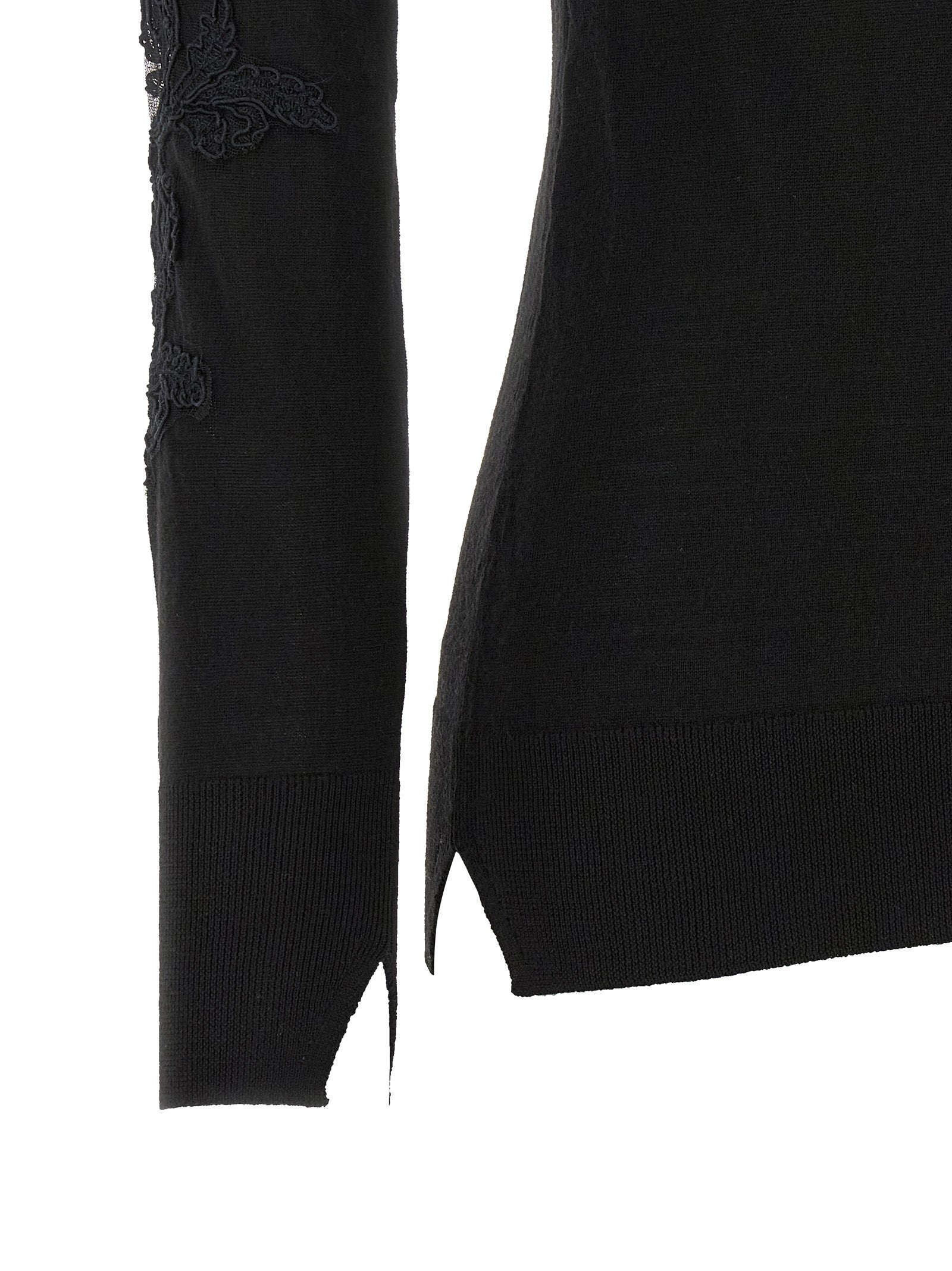 Ermanno Scervino Black Virgin Wool Women's Cardigan