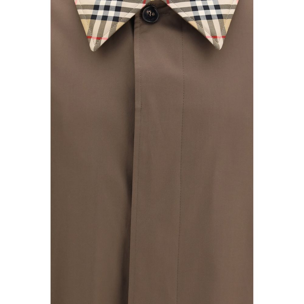 Burberry Brown Cotton Men's Coat