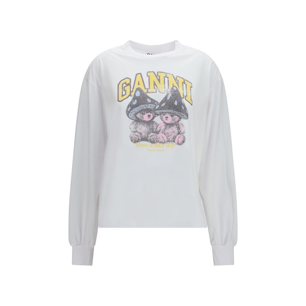 Ganni White Cotton Women's Sportswear