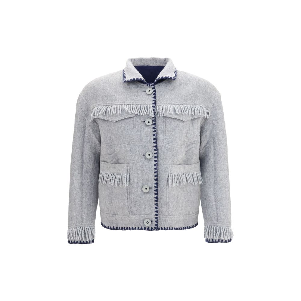 Baziszt Blue Alpaca Vicugna Pacos Full-Length Men's Jacket