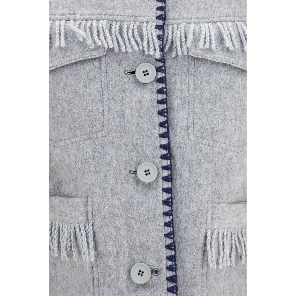 Baziszt Blue Alpaca Vicugna Pacos Full-Length Men's Jacket