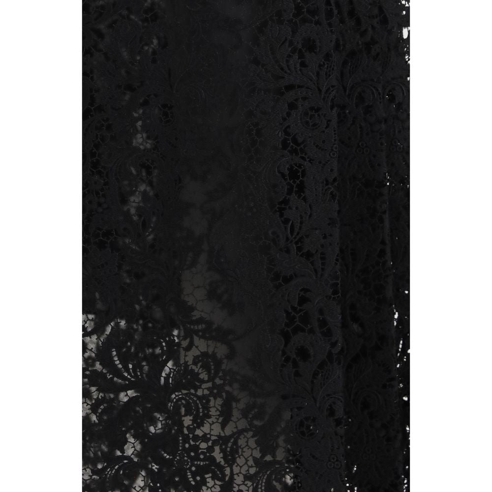 Fendi Black Silk Midi Women's Skirt