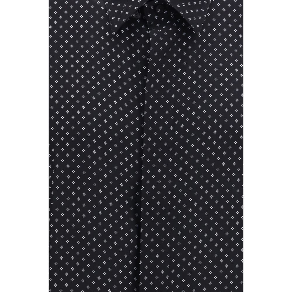 Tom Ford Black Silk Pattern Men's Shirt
