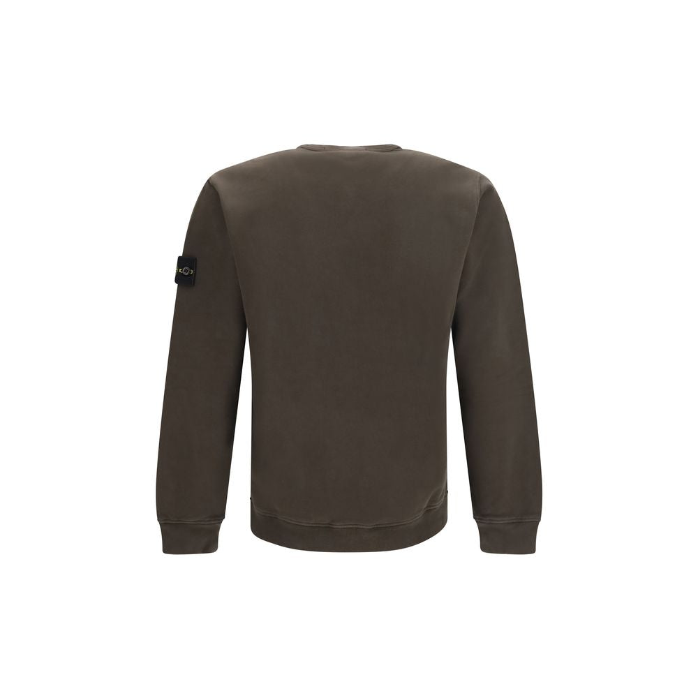 Stone Island Brown Cotton Men's Sweatshirt