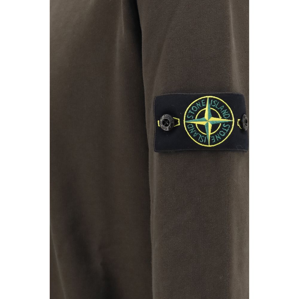 Stone Island Brown Cotton Men's Sweatshirt