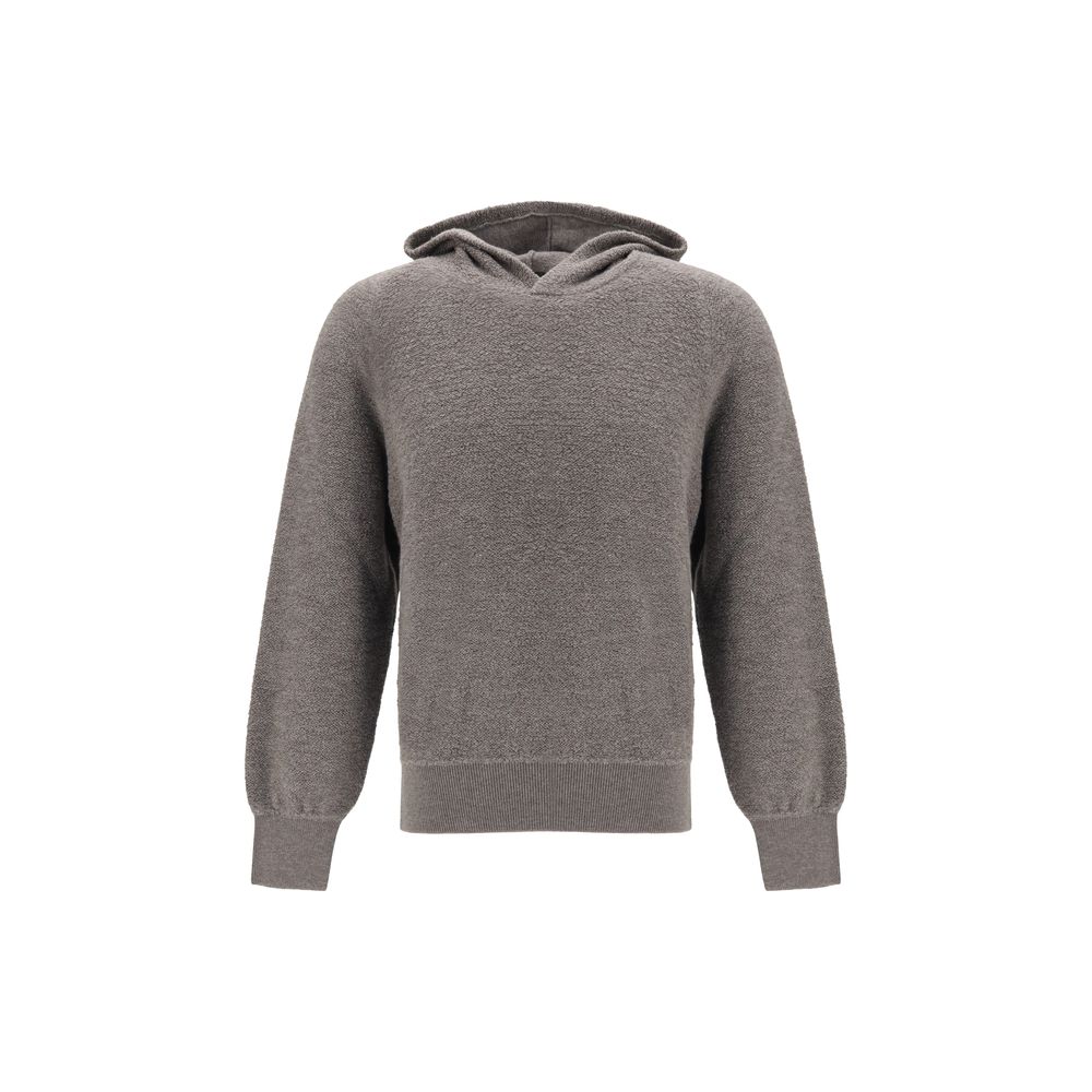 Piacenza Cashmere Gray Wool Oves Aries Men's Sweatshirt