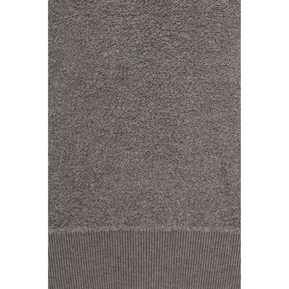 Piacenza Cashmere Gray Wool Oves Aries Men's Sweatshirt