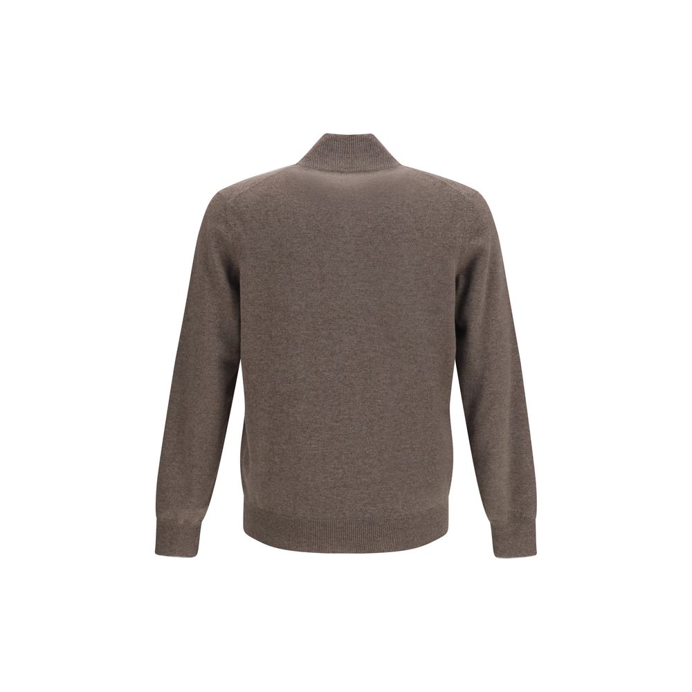 Brunello Cucinelli Brown Cashmere Men's Sweater
