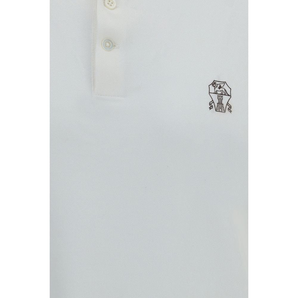 Brunello Cucinelli White Cotton Polo Men's Shirt
