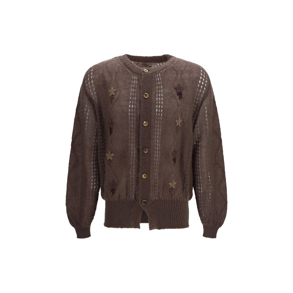 Magliano Brown Mohair Men's Cardigan