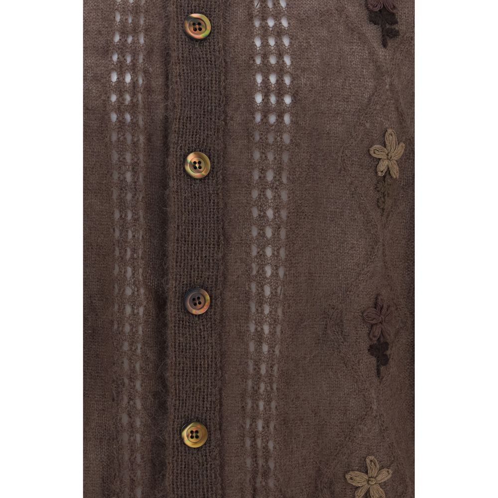 Magliano Brown Mohair Men's Cardigan