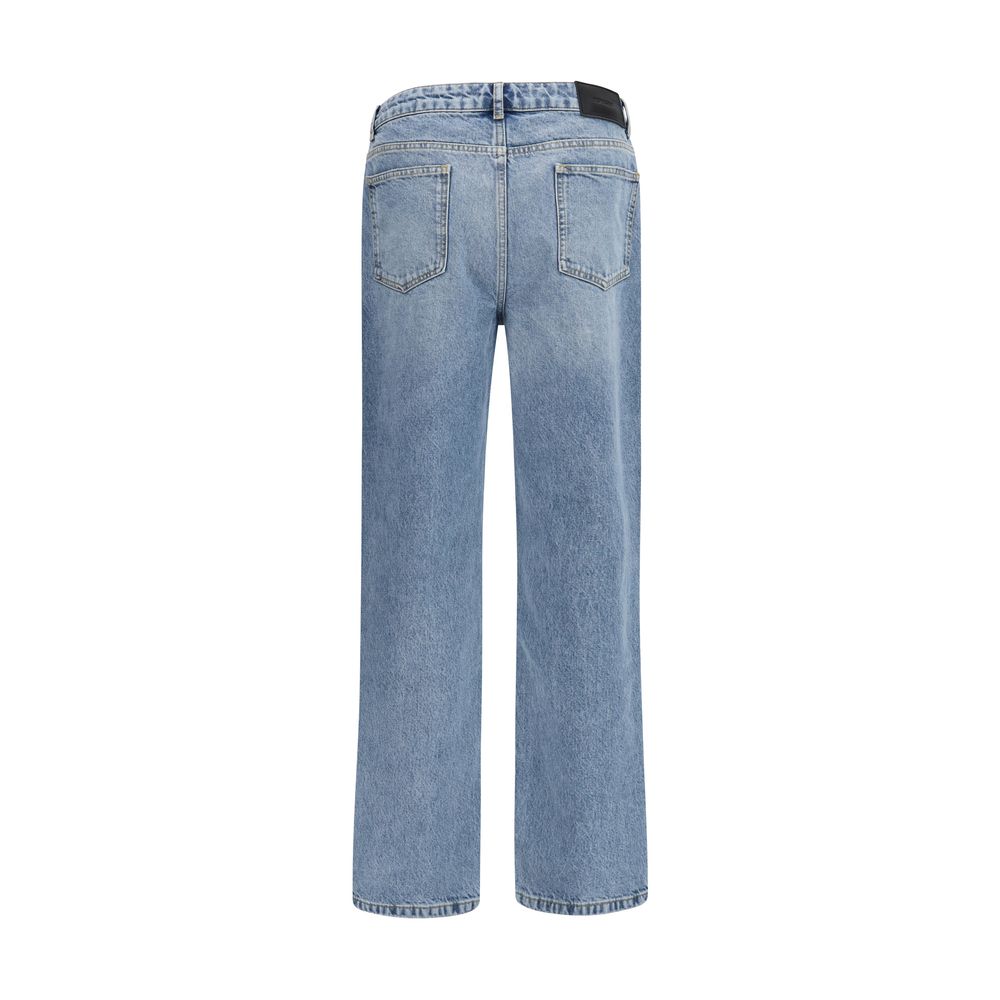 Represent Blue Cotton Straight-Leg Men's Jeans