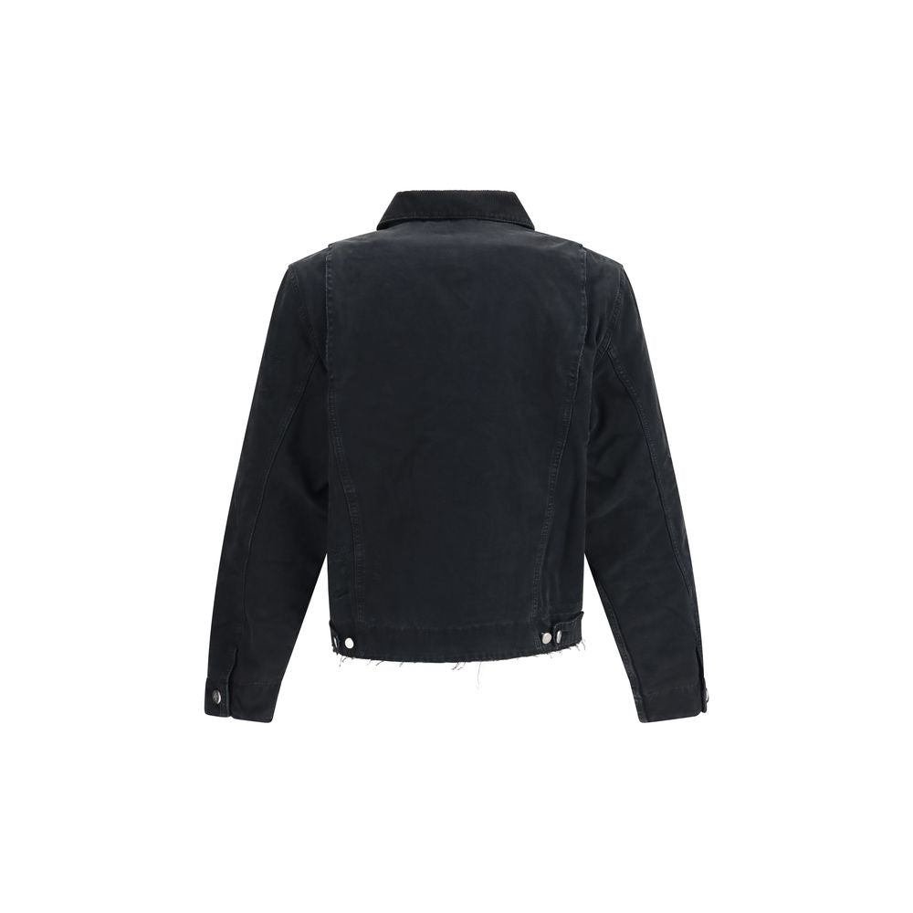 Represent Black Cotton Full-Length Men's Jacket