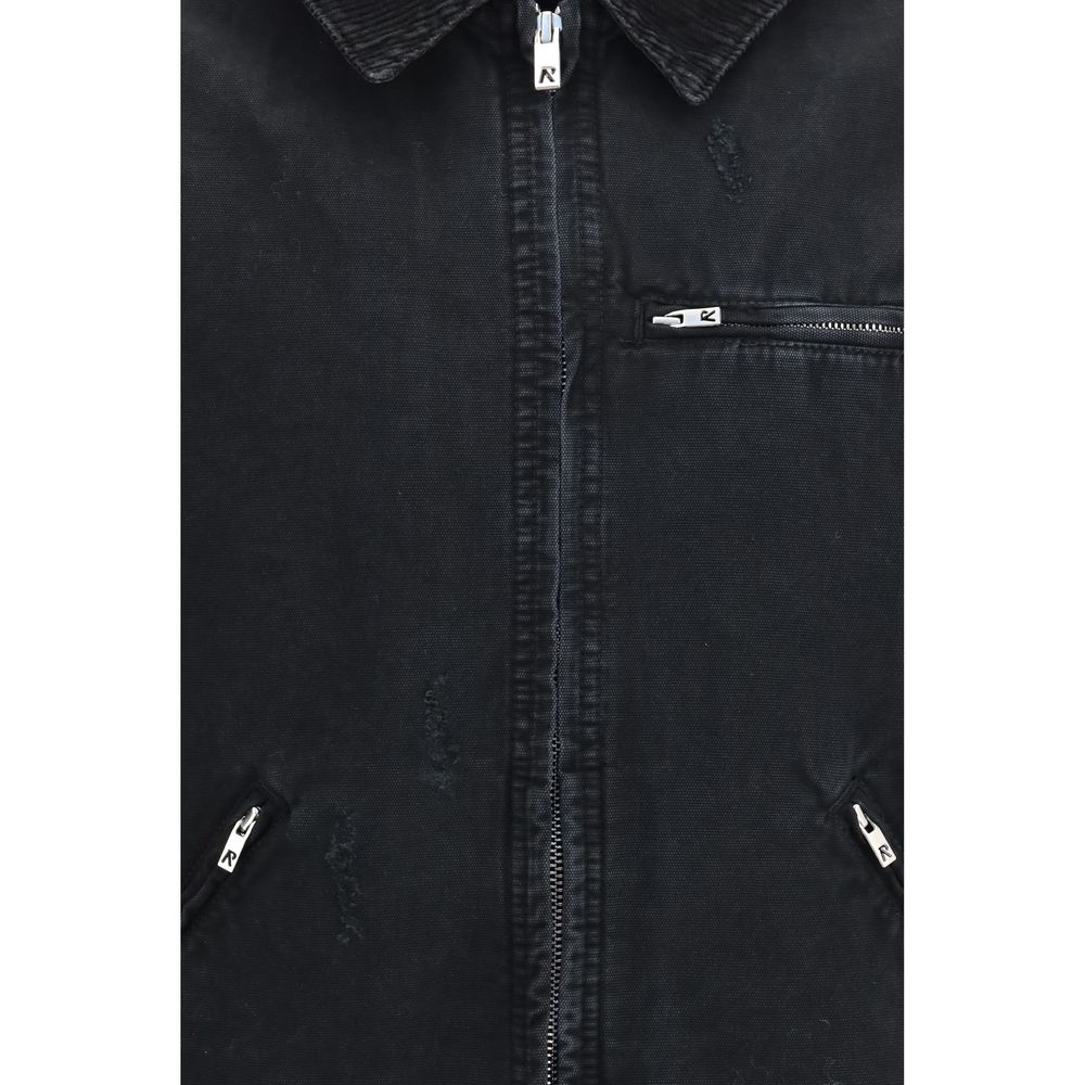 Represent Black Cotton Full-Length Men's Jacket
