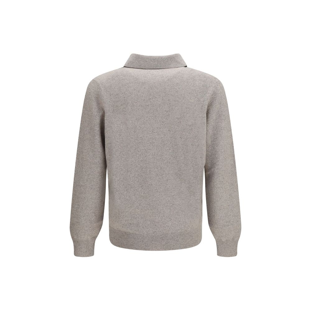 Brunello Cucinelli Gray Cashmere Men's Sweatshirt
