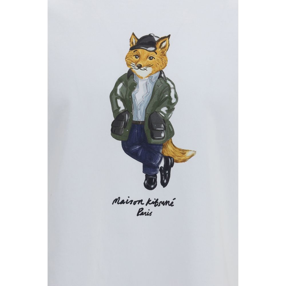 Maison Kitsuné White Cotton Men's T-Shirt