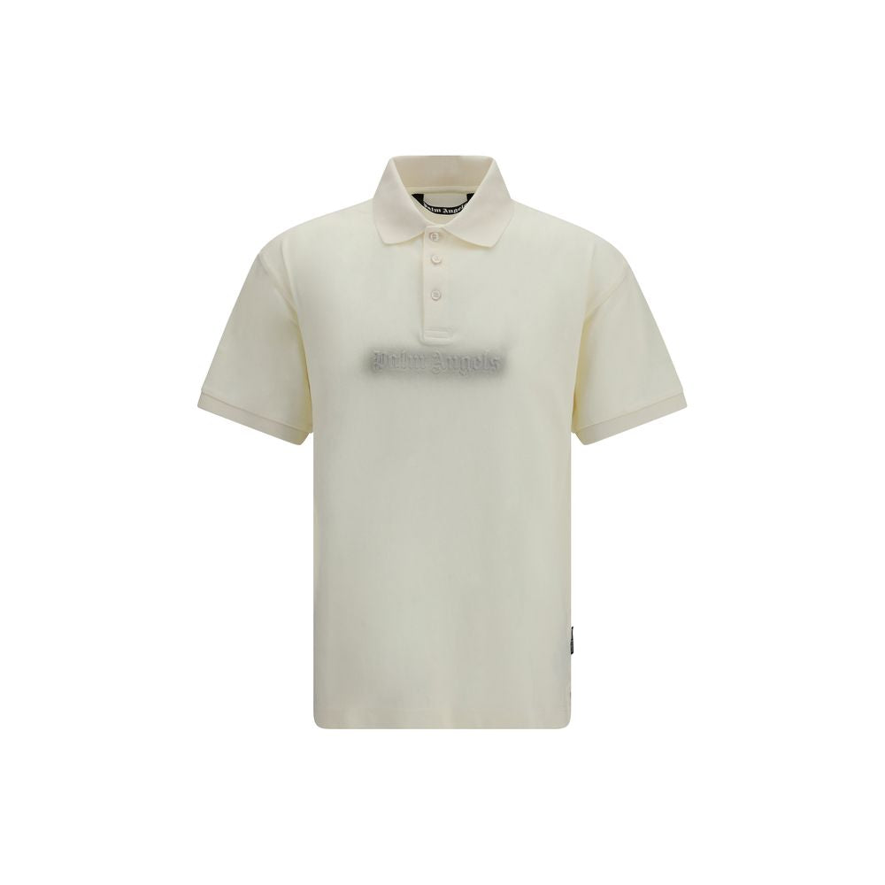 Palm Angels Beige Cotton Polo Men's Shirt