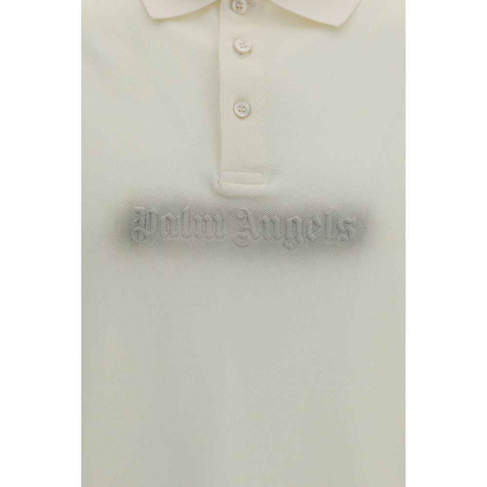 Palm Angels Beige Cotton Polo Men's Shirt